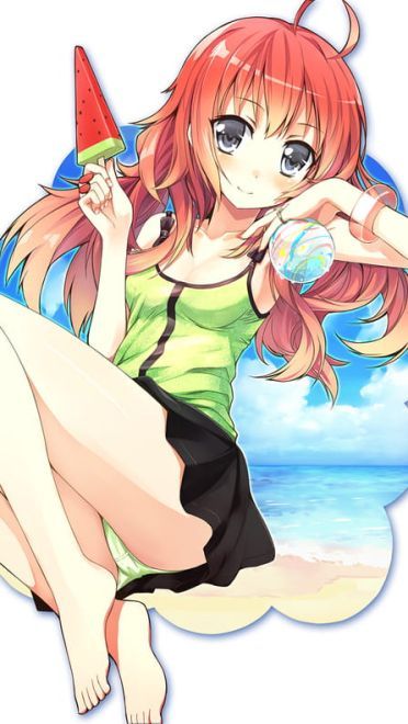 【手机壁纸】夏天一定要吃 西瓜冰棍和美少女更