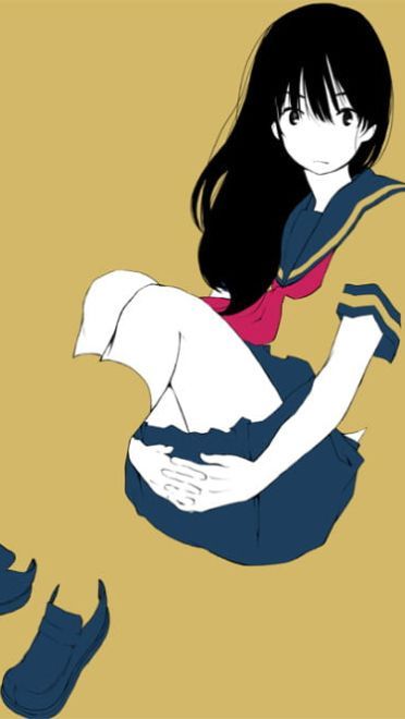 【手机壁纸】屁股着地，双腿并拢屈膝，双手抱