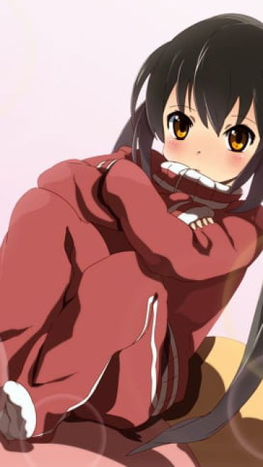 【手机壁纸】屁股着地，双腿并拢屈膝，双手抱