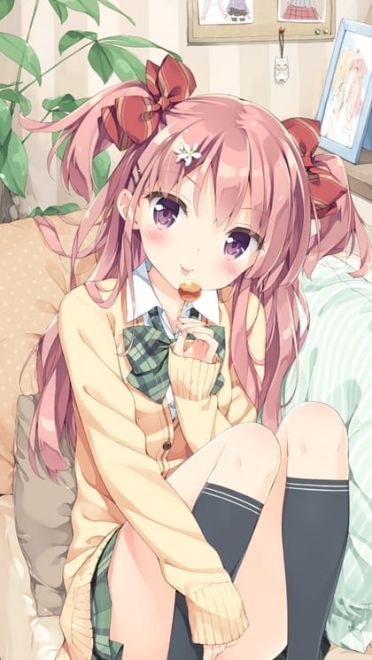 【手机壁纸】屁股着地，双腿并拢屈膝，双手抱