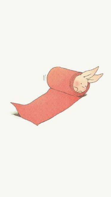 【壁纸】一只兔子の日常. 萌翻的简洁风壁纸