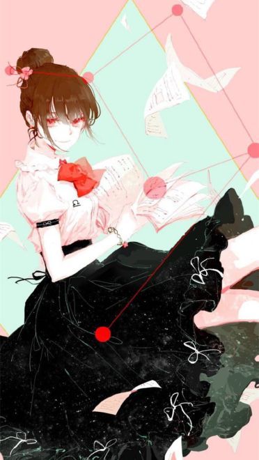 纯手绘！十二星座萌妹子壁纸