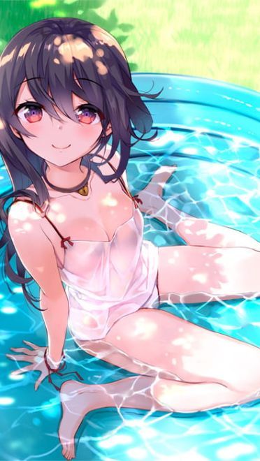 湿透的女孩手机壁纸