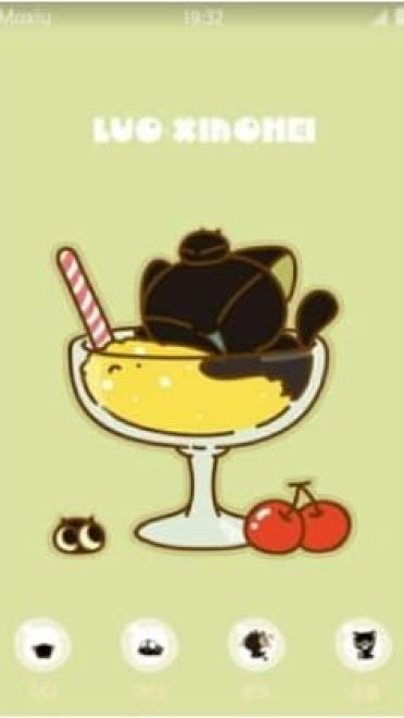 萌萌哒罗小黑安卓手机主题