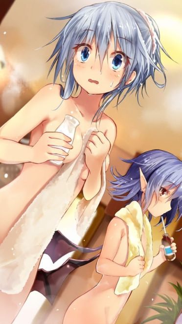 出浴的少女 手机壁纸 微红的双颊