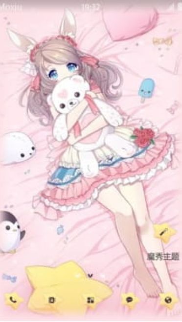 软萌兔女郎 安卓手机主题