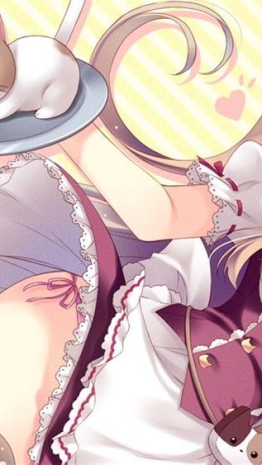 听说猫咪和少女最配哦 电脑桌面壁纸