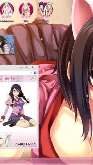 【win8】物语系列 黑白羽川翼 电脑主题