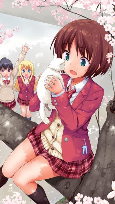 穿着毛衣的少女感觉很温暖 手机壁纸