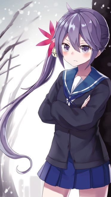 穿着毛衣的少女感觉很温暖 手机壁纸