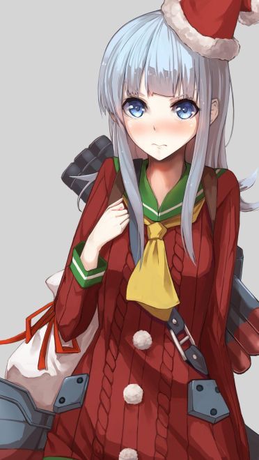 穿着毛衣的少女感觉很温暖 手机壁纸