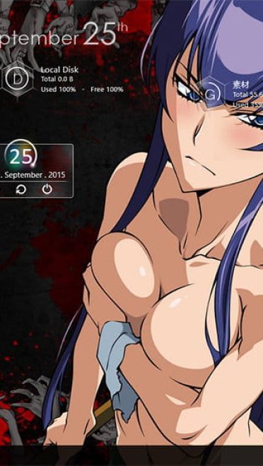 【win10】学园默示录 毒岛冴子 桌面主题