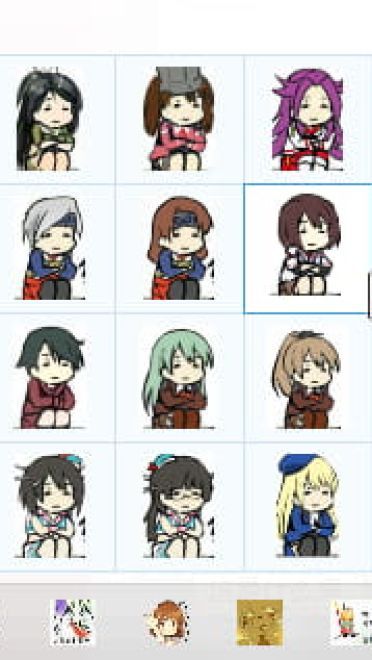 舰队Collection  岛风 鹿岛 全舰蹲QQ表情