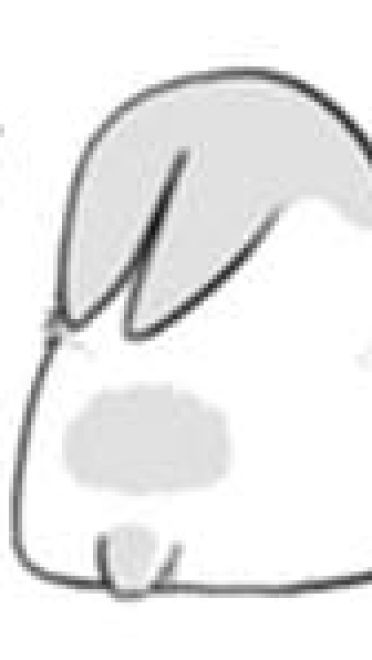 呆萌萌的扒着 灰兔子表情包