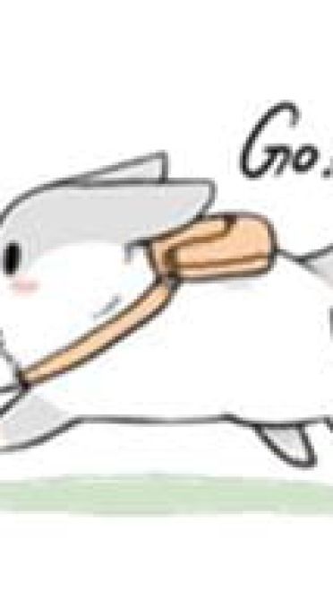 呆萌萌的扒着 灰兔子表情包