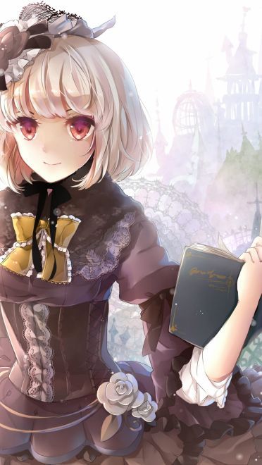 The girl or the book 手机壁纸