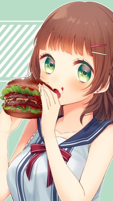 动次打次吃起来 吃货娘手机壁纸