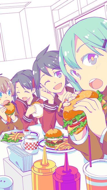 动次打次吃起来 吃货娘手机壁纸