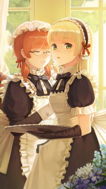 女仆装制服少女 精美手机壁纸