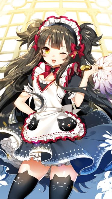 女仆装制服少女 精美手机壁纸