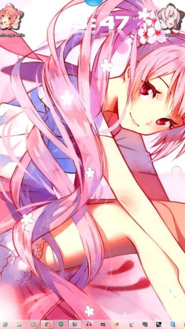 樱初音 win7 电脑桌面主题下载