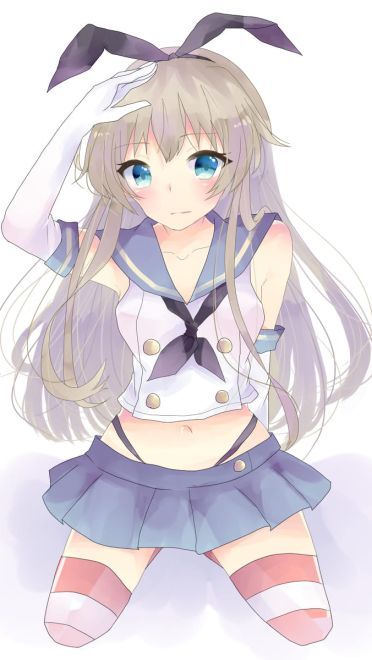 岛风 夕立 舰娘 萌娘手机壁纸4-27期下载