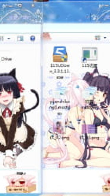 猫耳娘 五更琉璃 win7电脑主题下载