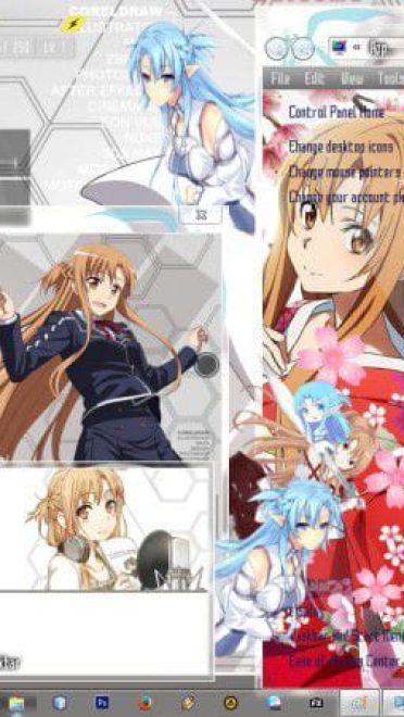 刀剑神域 结城明日奈 win7电脑主题下载