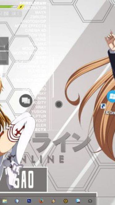 刀剑神域 结城明日奈 win7电脑主题下载