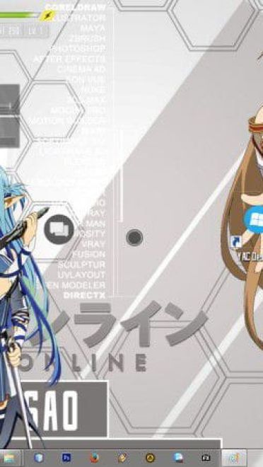 刀剑神域 结城明日奈 win7电脑主题下载