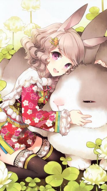 可爱的动漫女孩 手机壁纸 萌萌哒