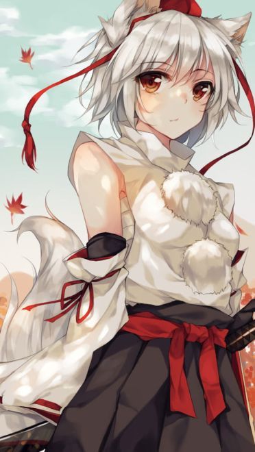 犬走椛 手机壁纸 东方Project