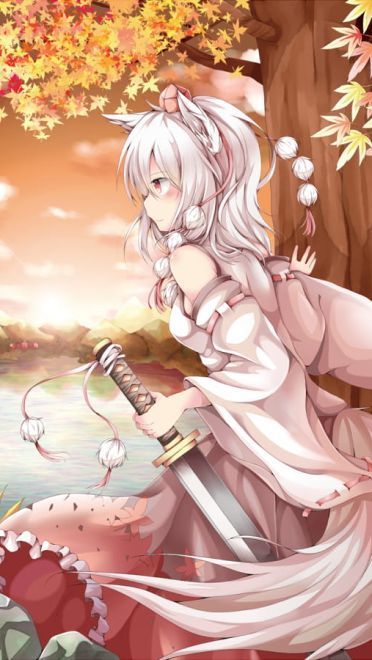 犬走椛 手机壁纸 东方Project