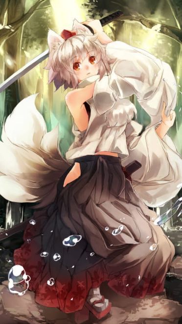 犬走椛 手机壁纸 东方Project