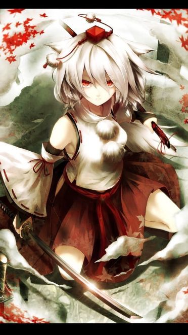 犬走椛 手机壁纸 东方Project