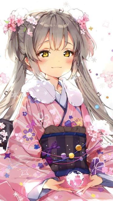 动漫和服少女 精美桌面壁纸