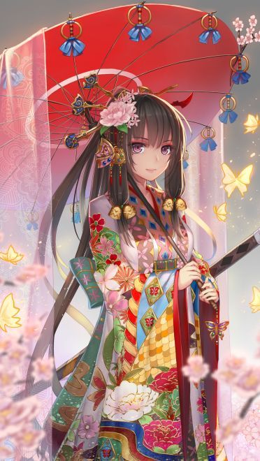 动漫花魁艺妓 精美手机壁纸