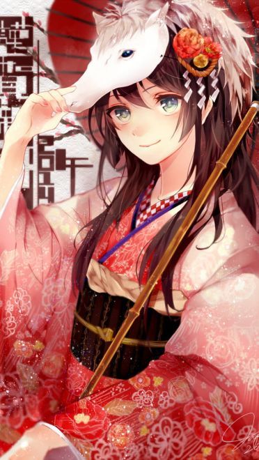 动漫花魁艺妓 精美手机壁纸