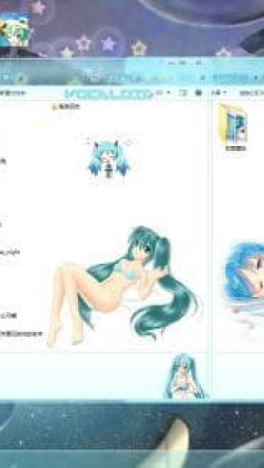 泳装公主殿下 初音未来 win7电脑主题下载