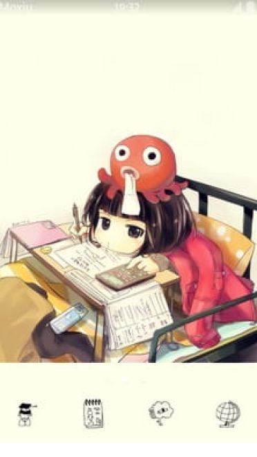 高考加油！ 章鱼少女 安卓手机主题