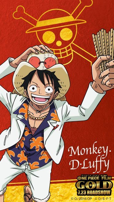 《海贼王》剧场版手机壁纸 草帽团与零食翩翩起舞