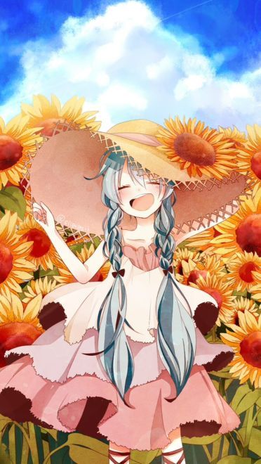 动漫少女 手机壁纸 清凉一夏