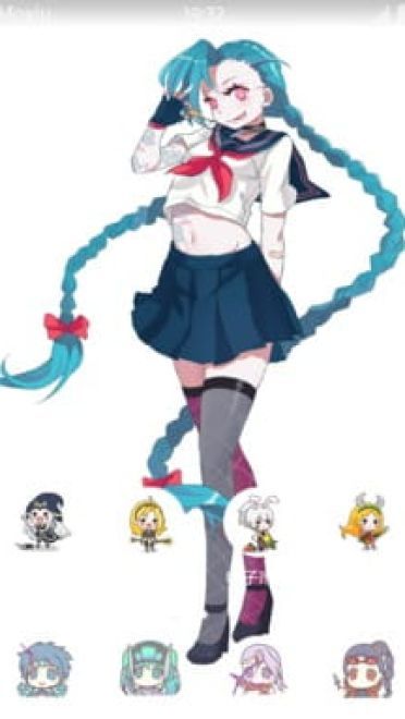 LOL暴走萝莉金克斯安卓手机主题下载