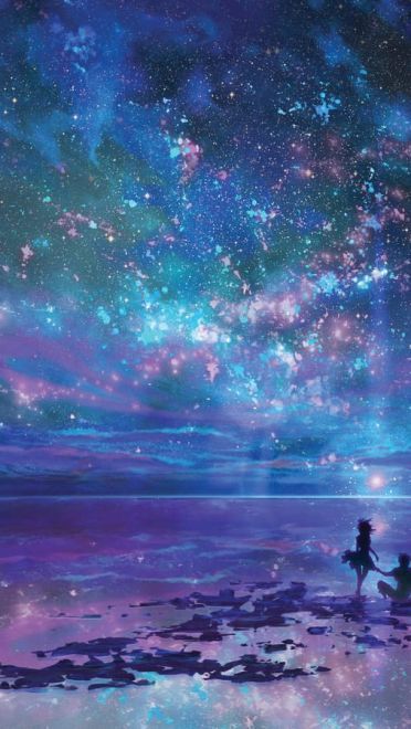 动漫中的星空壁纸：梦开始的地方