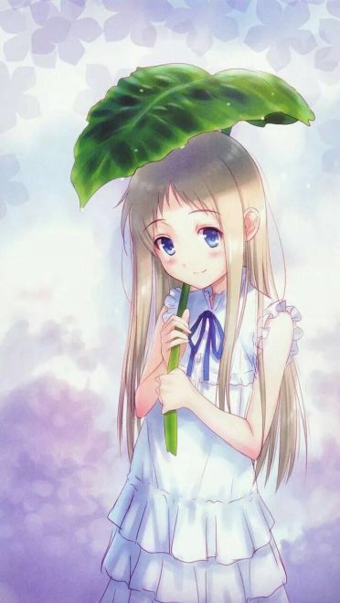 未闻花名 治愈系少女面码手机壁纸