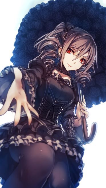 神崎兰子手机壁纸 一个隐藏巨乳的哥特萝莉