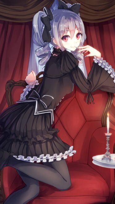 神崎兰子手机壁纸 一个隐藏巨乳的哥特萝莉