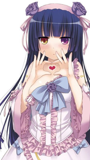 双手凝聚爱心为你打气 动漫手机壁纸