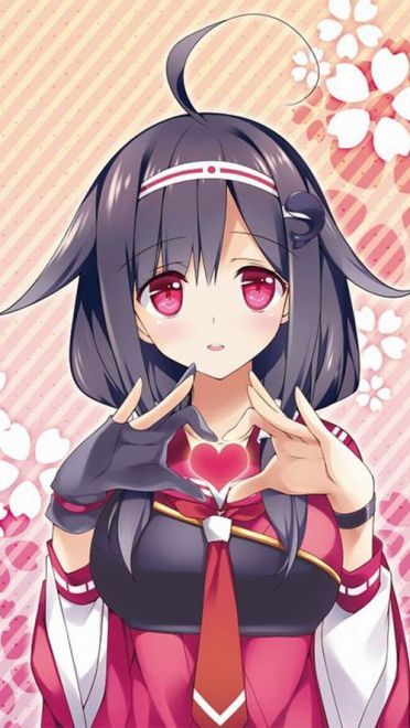 双手凝聚爱心为你打气 动漫手机壁纸