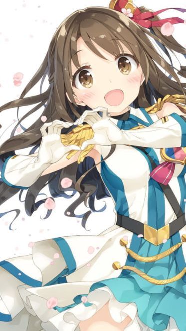 双手凝聚爱心为你打气 动漫手机壁纸